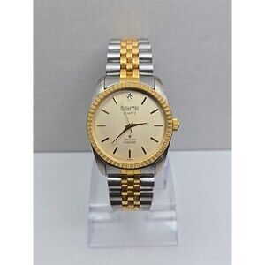 Vintage Manhattan By Croton Diamond Two Tone Quartz Watch Japan New Battery Mens